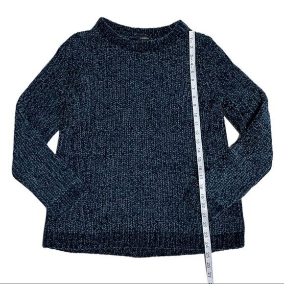 Talbots Chunky Knit Blue Sweater Size M - Picture 4 of 7